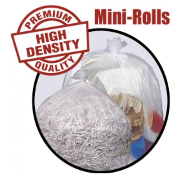 Bag Trash Pitt-Fit 12-16gal HDPE 6mic 50/Roll 20 Rolls 24x33